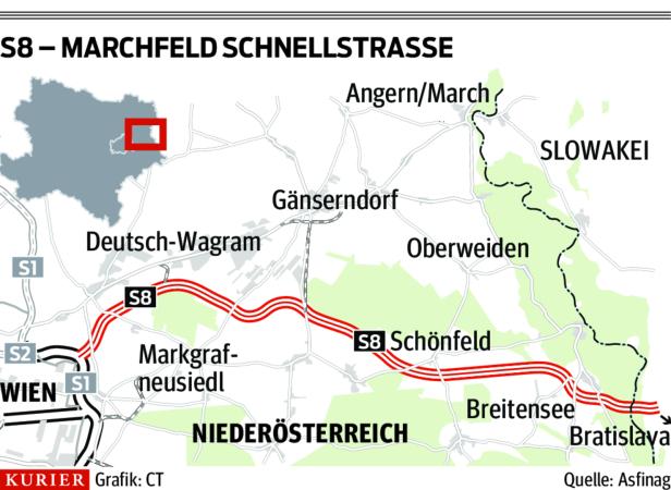 Marchfeld Schnellstraße: Höchstgericht mischt die Karten bei S8 nochmals neu