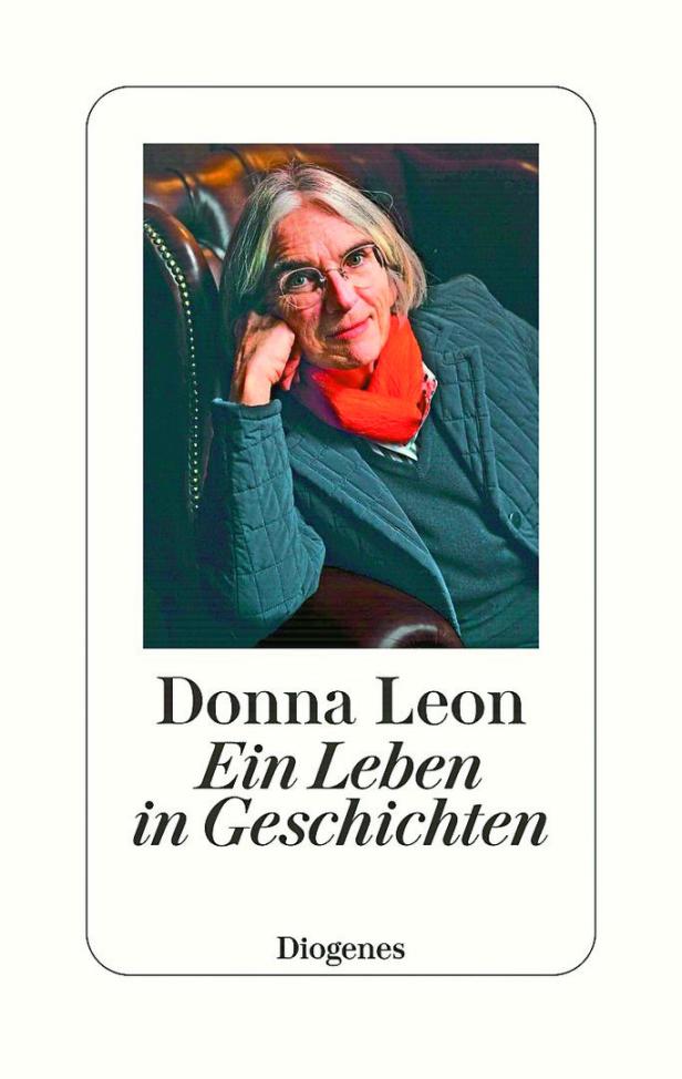 Das Buchcover von „Donna Leon. Ein Leben in Geschichten“ zeigt die Autorin Donna Leon.