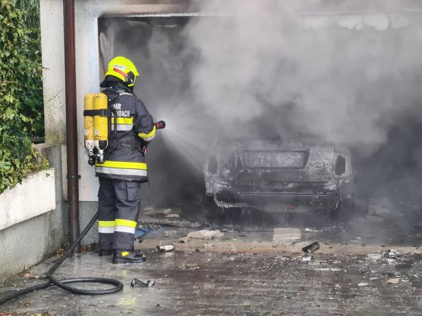 Hoher Sachschaden bei Garagenbrand in Gloggnitz