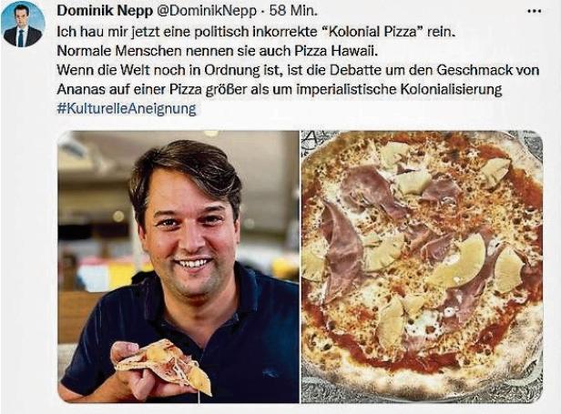 Kulturelle Aneignung: FPÖ-Chef provoziert mit „Kolonial Pizza“
