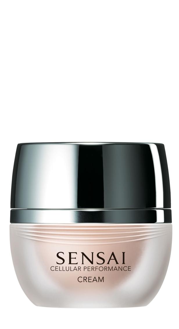 Eine Dose Sensai Cellular Performance Creme mit silbernem Deckel.