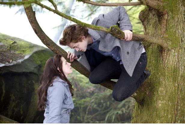 Szene mit Bella Swan und Edward Cullen aus dem Film „Twilight – Biss zum Morgengrauen“.