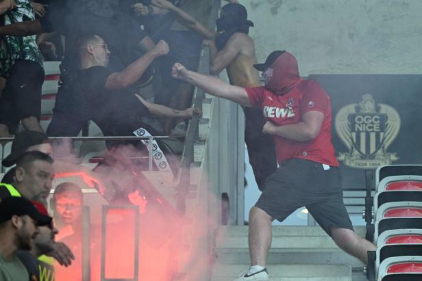 Schwere Ausschreitungen vor dem Duell von Nizza mit dem FC Köln