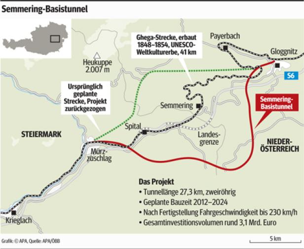 Semmering-Basistunnel: Vorarbeiten voll im Gang
