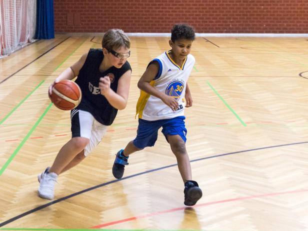 Basketball Training in der Stadthalle
