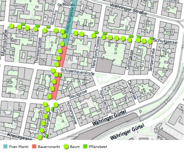 Der Kutschkermarkt wird verlängert, das Grätzel verkehrsberuhigt