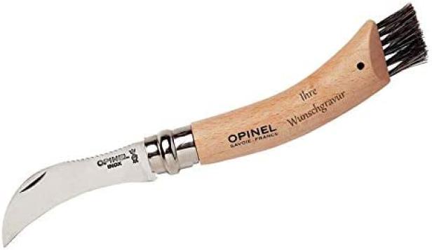 Ein Opinel Pilzmesser mit Bürste am Griffende.