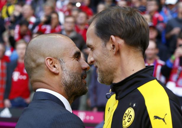 Pep Guardiola und Thomas Tuchel stehen sich gegenüber.