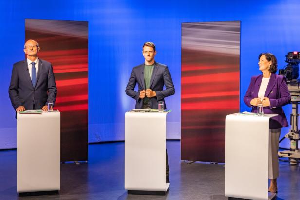 TIROL-LANDTAGSWAHL: ORF DISKUSSION DER SPITZENKANDIDATEN: MATTLE (ÖVP)/MAIR (DIE GRÜNEN)/HASELWANTER-SCHNEIDER (LISTE FRITZ) Tirol-Wahl: Elefant in Live-Spitzenrunde war die Koalitionsfrage