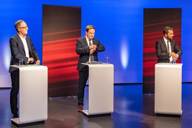 TIROL-LANDTAGSWAHL: ORF DISKUSSION DER SPITZENKANDIDATEN: OBERHOFER (NEOS)/ABWERZGER (FPÖ)/DORNAUER (SPÖ) Tirol-Wahl: Elefant in Live-Spitzenrunde war die Koalitionsfrage