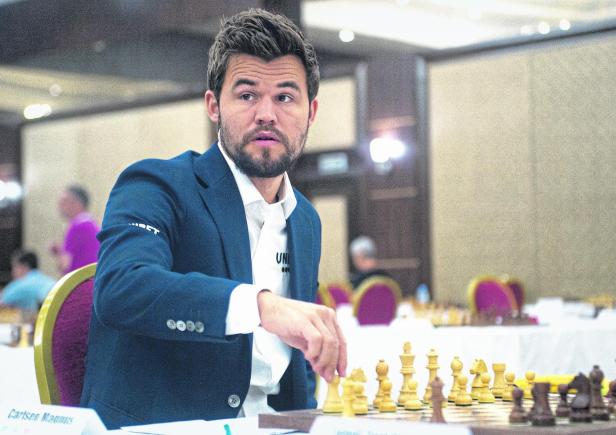Chess World Champion Magnus Carlsen at the 36th European Club Cup in Struga 