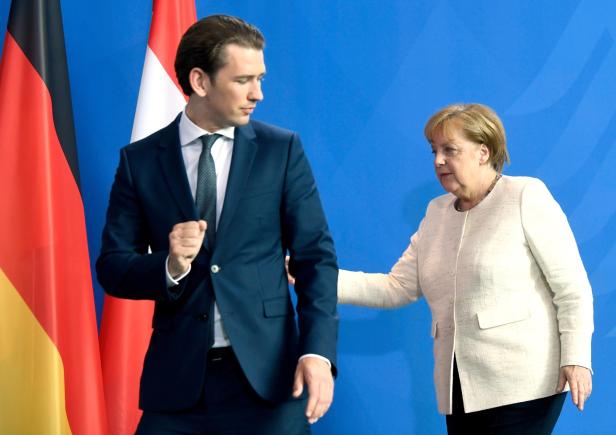 ++ ARCHIVBILD ++ ÖVP-BUNDESPARTEIOBMANN SEBASTIAN KURZ / BUNDESKANZLERIN ANGELA MERKEL