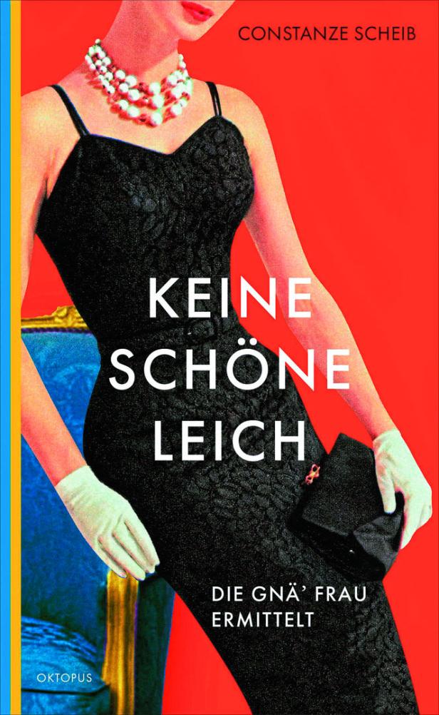 Das Cover des Buches „Keine schöne Leich“ von Constanze Scheib zeigt eine Frau im schwarzen Kleid.