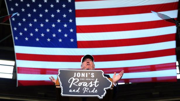 Republican nominee Donald Trump speaks at "Joni's
