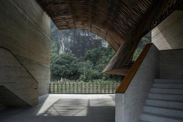 Bambuskonstruktion im Alila Yangshuo Hotel, entworfen von Vector Architects.