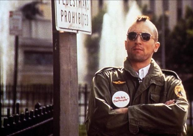 Robert De Niro als Travis Bickle in dem Film „Taxi Driver“.