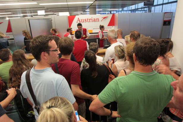 Chaos wegen IT-Problemen am Flughafen Wien
