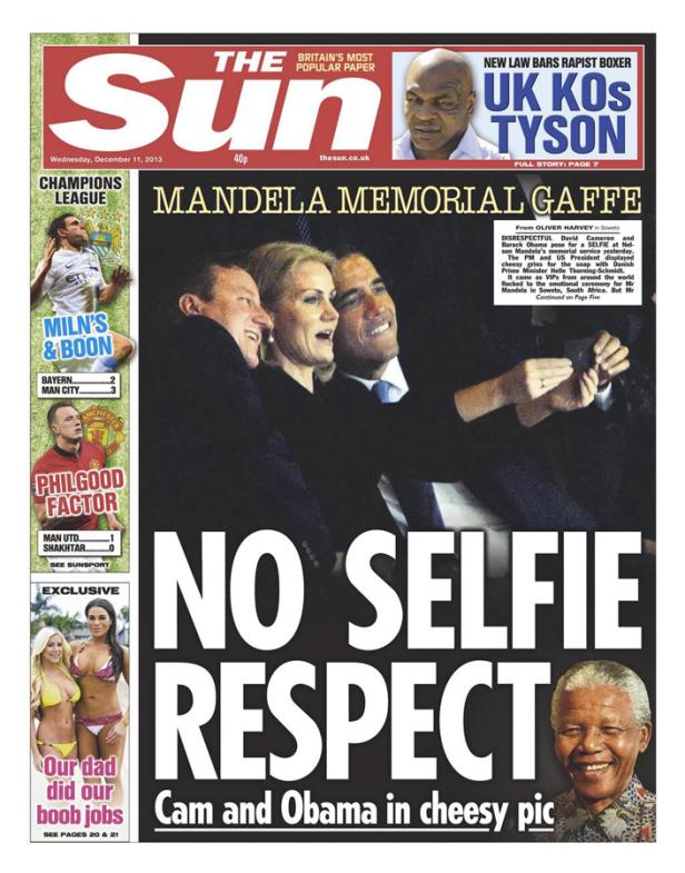 Umstritten: Obama-Selfie bei Trauerfeier von Mandela