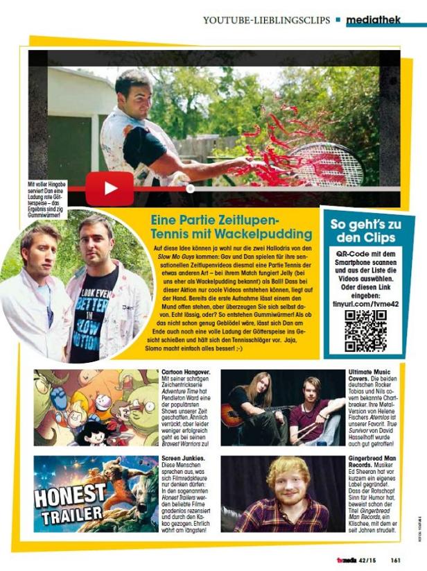 TVMedia Redesign September 2015 - Innen - Rubrik YouTube Social Media Verlagsgruppe News optimiert TV-Media