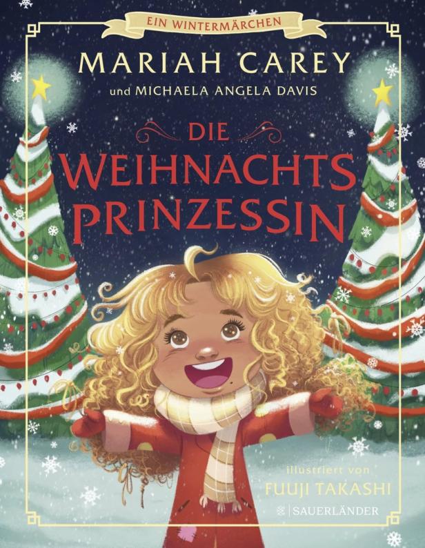 Das Cover des Buches „Die Weihnachtsprinzessin“ von Mariah Carey und Michaela Angela Davis, illustriert von Fuuji Takashi.