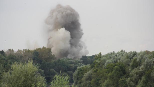 Fliegerbombe in Linz gesprengt
