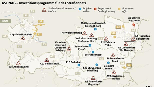 Asfinag muss Neubauten verschieben