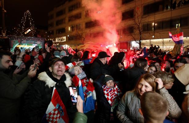 FIFA World Cup 2022 - Fans in Zagreb watch Croatia vs Brazil