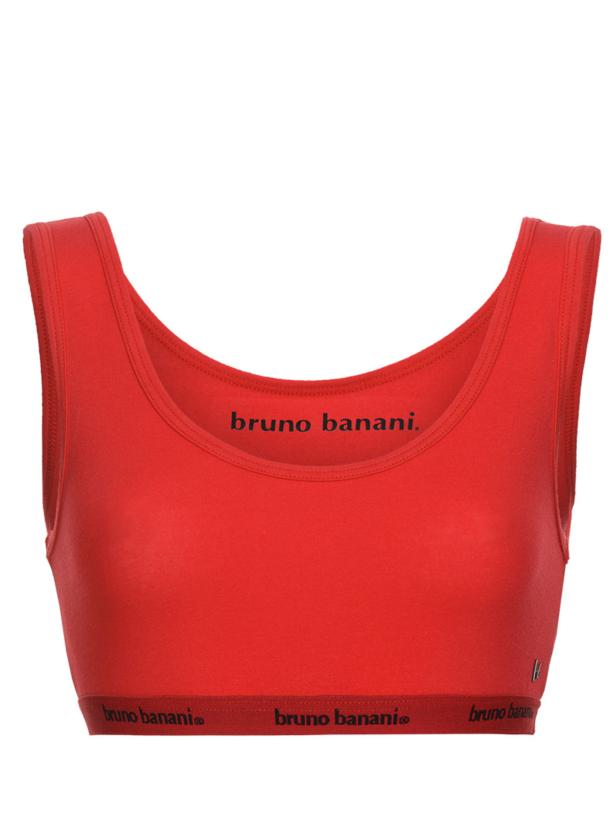 Ein rotes Sport-Bustier der Marke Bruno Banani.