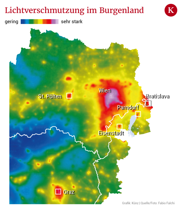 Wie Lichtverschmutzung im Nordburgenland der Umwelt schadet