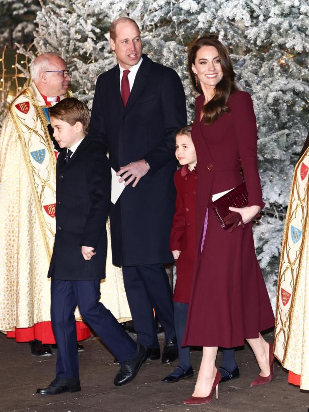 Britain's royal family attend a carol service at Westminster Abbey, in London