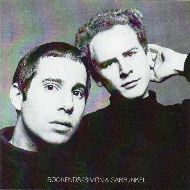 Das Cover des Albums „Bookends“ von Simon & Garfunkel zeigt ein Porträt der beiden Musiker.