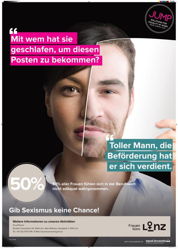 "Keine Chance": Stadt Linz kämpft mit Kampagne gegen Sexismus