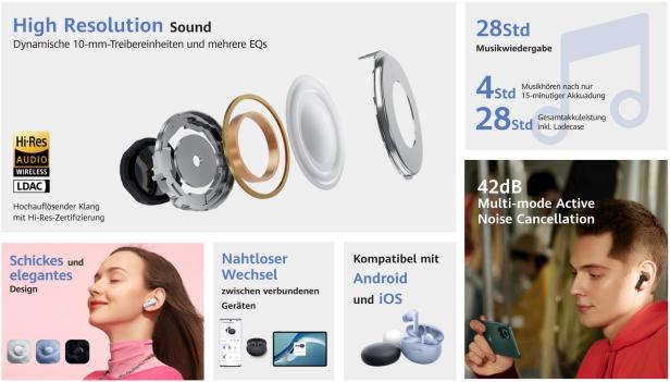 Die neuen HUAWEI FreeBuds 5i: Hi-Res Sound für alle