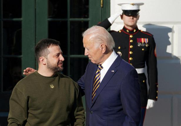 FILE PHOTO: U.S. President Biden welcomes Ukraine's President Zelenskiy at the White House in Washington