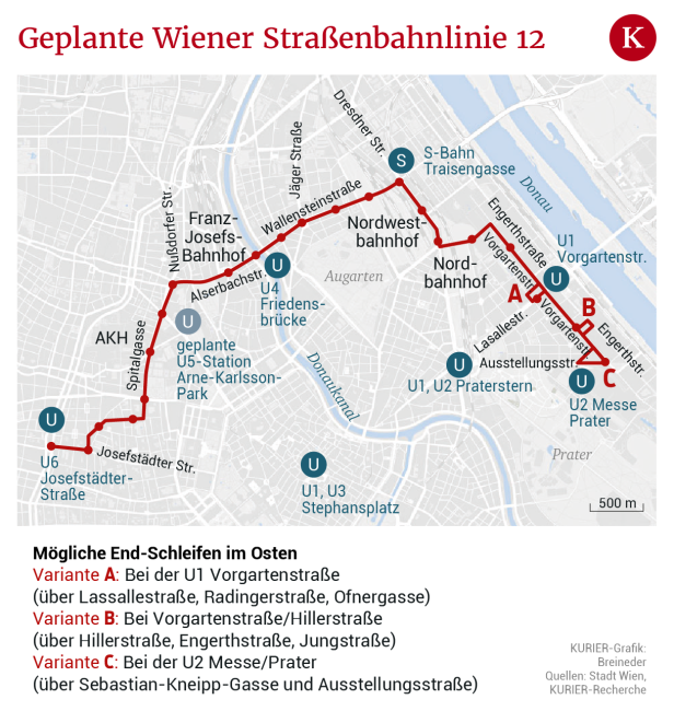 Neue Wiener Straßenbahnlinie 12 zumindest zwei Jahre verspätet