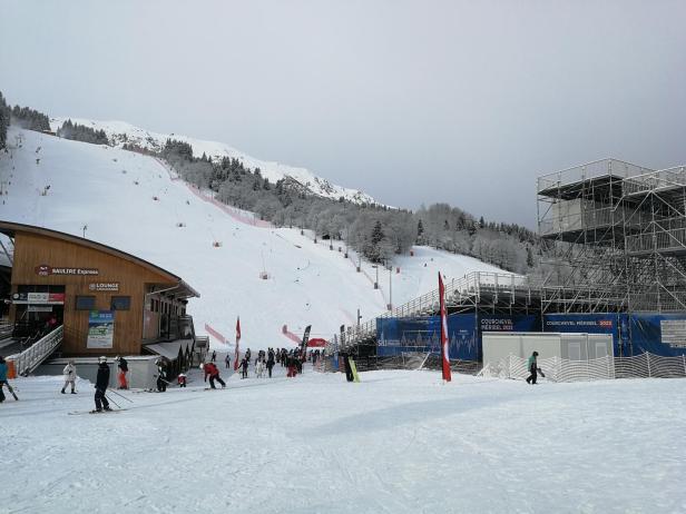 Auf der Piste im WM-Skigebiet Les Trois Vallées