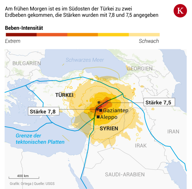 Schwere Beben in Türkei und Syrien: Mehr als 3.600 Todesopfer