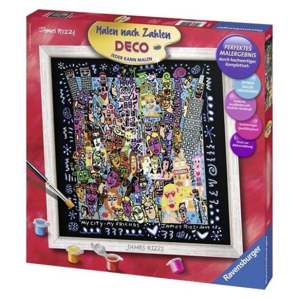 Ein „Malen nach Zahlen“-Set von James Rizzi mit dem Titel „My City - My Friends“.