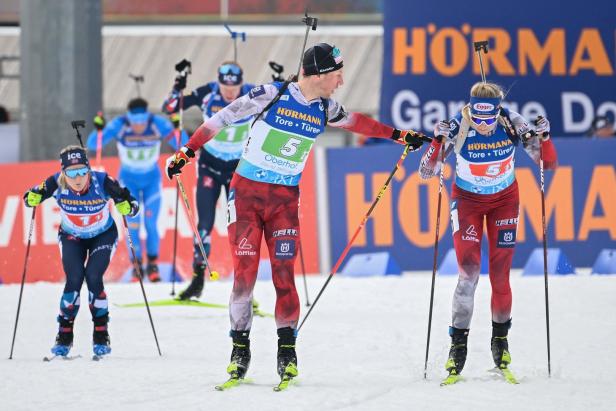 Silber bei der Biathlon-WM für das ÖSV-Duo Lisa Hauser und David Komatz