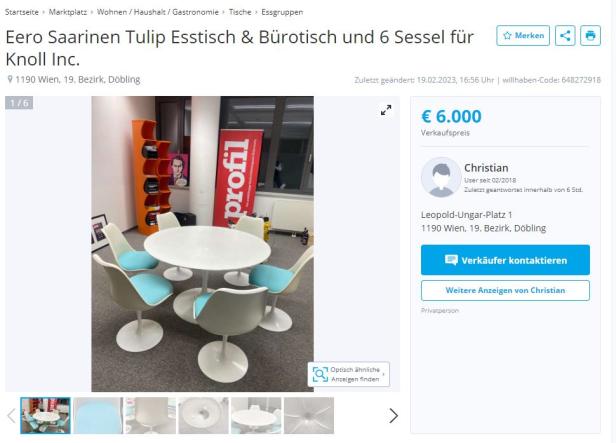 Ehemaliger "profil"-Chefredakteur Rainer verkauft seine Büromöbel