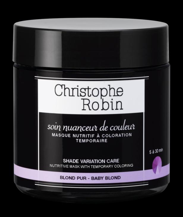 Ein Tiegel der „Shade Variation Care“ Farbmaske von Christophe Robin für blondes Haar.