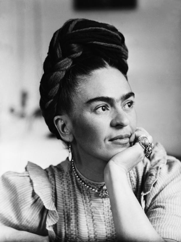 Porträt von Frida Kahlo (1910-1954), mexikanische Malerin und Ehefrau von Diego Rivera.