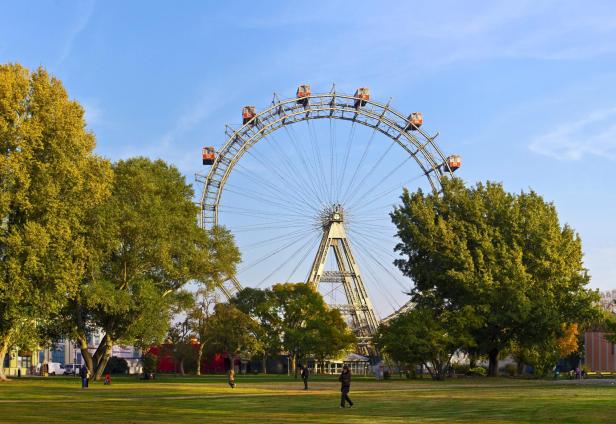 Das historische Wiener Riesenrad im Prater.