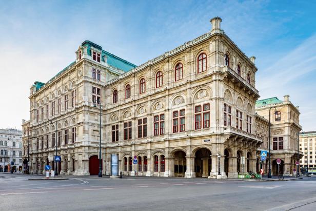 Die Wiener Staatsoper von außen gesehen.