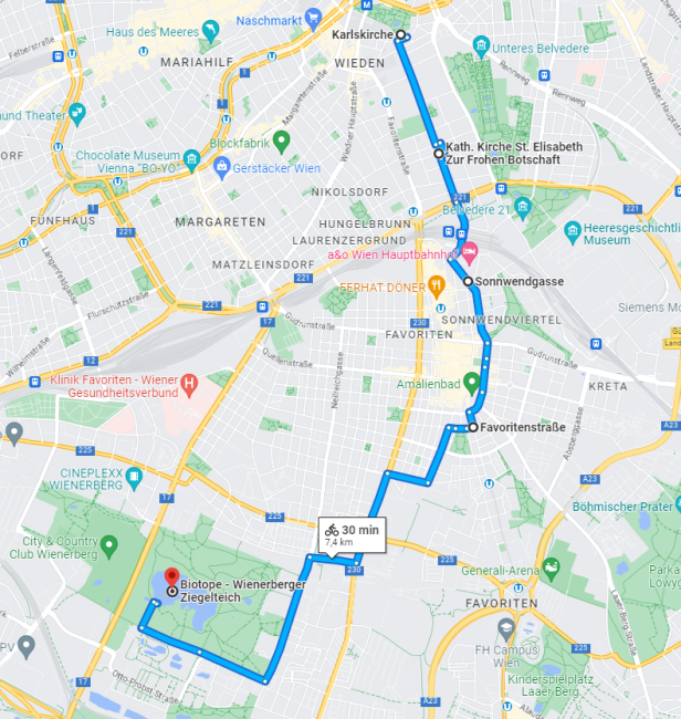 Karlsplatz bis Ziegelteich.