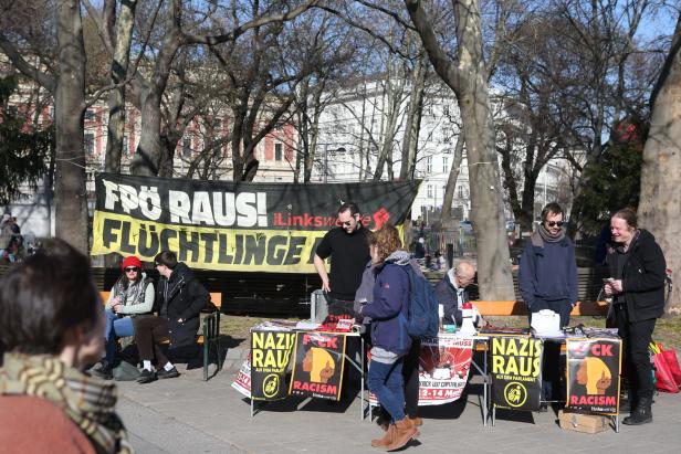 Kundgebung gegen die NÖ-Regierung am Karlsplatz, Demo am Ring