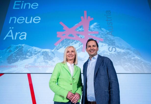 Ski-Austria-Präsidentin n Roswitha Stadlober und Generalsekretär Christian Scherer