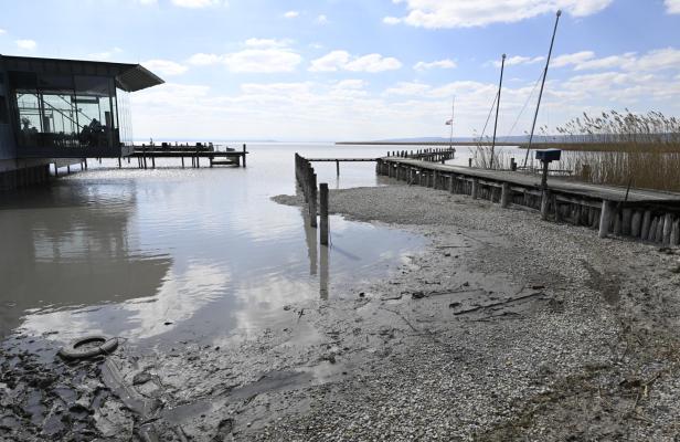 ++ THEMENBILD ++ BURGENLAND: NEUSIEDLER SEE - WASSERSTAND IN NEUSIEDL AM SEE