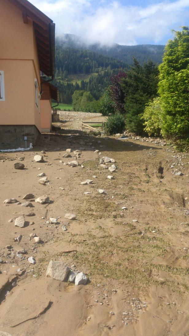 Unwetter: Vermurung in Kärnten, Hagel im Burgenland