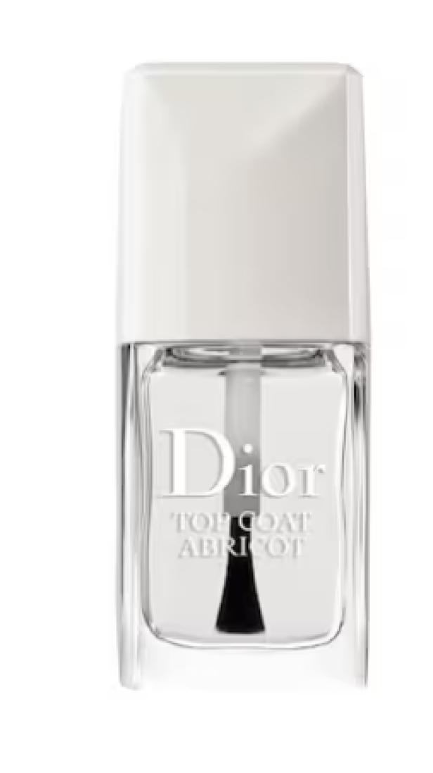 Ein Fläschchen „Dior Top Coat Abricot“ Nagellack.